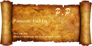 Pascus Polla névjegykártya